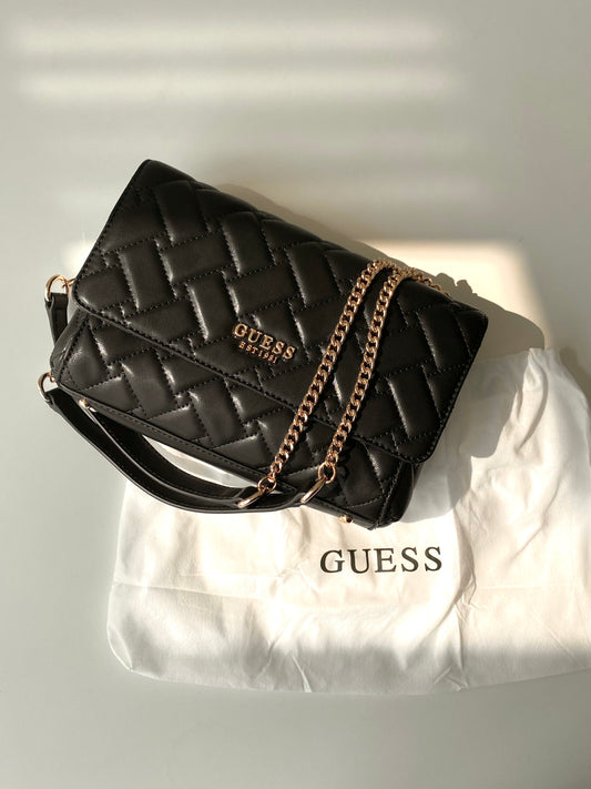 guess flap shoulder bag